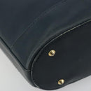 TIFFANY&Co. Schultertasche Kette Leder Navy Gold Auth BA13131-11