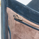 TIFFANY&Co. Schultertasche Kette Leder Navy Gold Auth BA13131-20