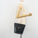 TIFFANY&Co. Schultertasche Kette Leder Navy Gold Auth BA13131-23