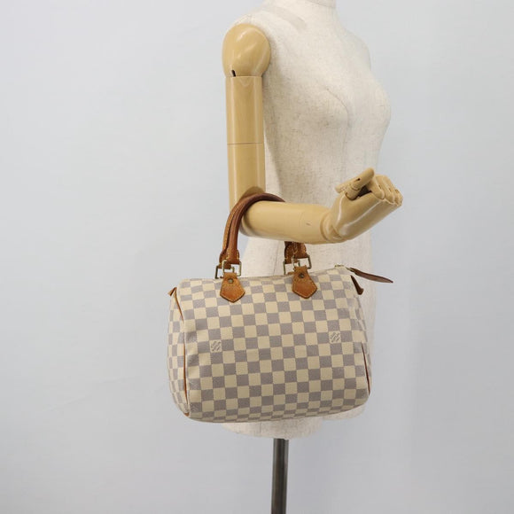 LOUIS VUITTON Damier Azur Speedy 25 Hand Bag N41534 LV Auth BA13132