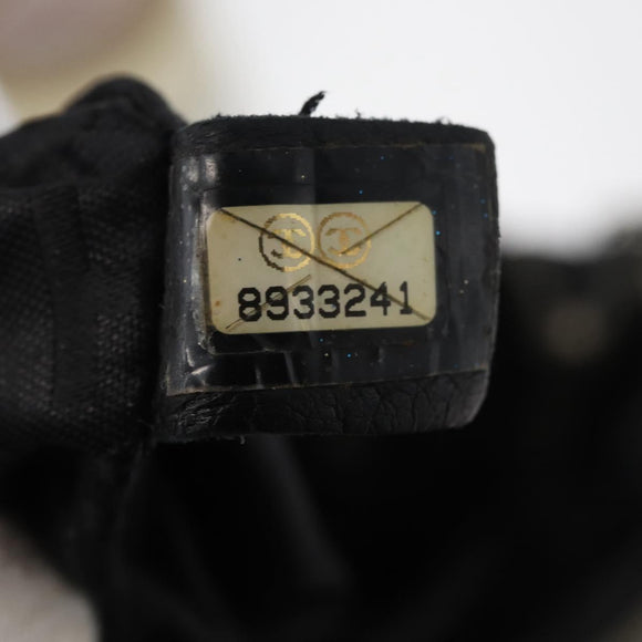 CHANEL Schoudertas met ketting Lamsleer Zwart CC Auth BA13139