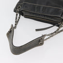 CHANEL Schoudertas met ketting Lamsleer Zwart CC Auth BA13139-7