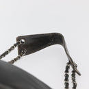 CHANEL Schoudertas met ketting Lamsleer Zwart CC Auth BA13139-8