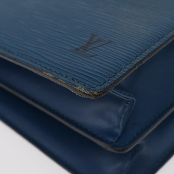 LOUIS VUITTON Epi Capucines Schultertasche Blau M52345 LV Auth BA13140
