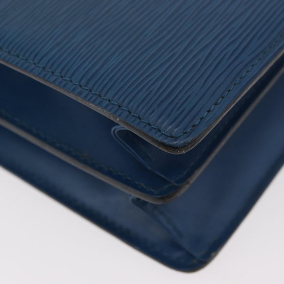 LOUIS VUITTON Epi Capucines Schultertasche Blau M52345 LV Auth BA13140