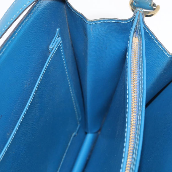 LOUIS VUITTON Epi Capucines Schultertasche Blau M52345 LV Auth BA13140