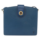 LOUIS VUITTON Epi Capucines Schultertasche Blau M52345 LV Auth BA13140-13