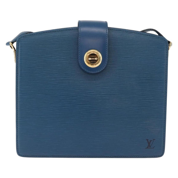 LOUIS VUITTON Epi Capucines Schultertasche Blau M52345 LV Auth BA13140