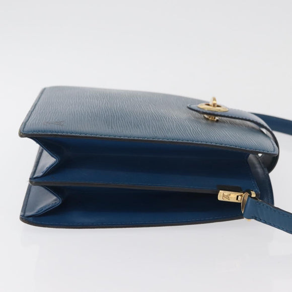 LOUIS VUITTON Epi Capucines Schultertasche Blau M52345 LV Auth BA13140