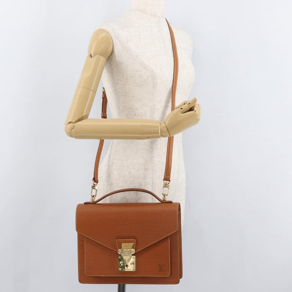 LOUIS VUITTON Epi Monceau 28 Handtasche Zipangu Gold LV Auth BA13141