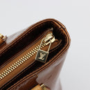 LOUIS VUITTON Monogram Vernis Houston Hand Bag Bronze M91122 LV Auth BA13142-17