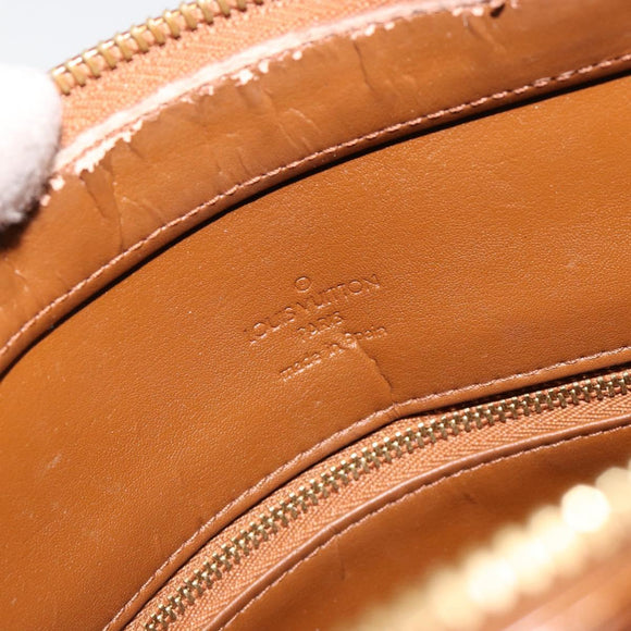 LOUIS VUITTON Monogram Vernis Houston Hand Bag Bronze M91122 LV Auth BA13142