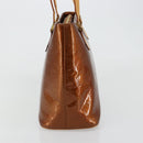 LOUIS VUITTON Monogram Vernis Houston Hand Bag Bronze M91122 LV Auth BA13142-5