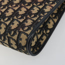 Christian Dior Trotter Canvas Schoudertas Marineblauw Goud Auth BA13143-14
