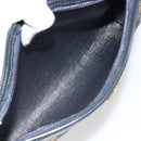 Christian Dior Trotter Canvas Schoudertas Marineblauw Goud Auth BA13143-12