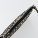 Christian Dior Trotter Canvas Schoudertas Marineblauw Goud Auth BA13143-6