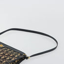 Christian Dior Trotter Canvas Schoudertas Marineblauw Goud Auth BA13143-8