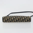 Christian Dior Trotter Canvas Schoudertas Marineblauw Goud Auth BA13143-5