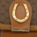 GUCCI Micro GG Supreme Shoulder Bag PVC Beige Gold Auth BA13145-14