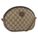 GUCCI GG Supreme Shoulder Bag PVC Beige Gold Auth BA13146-1