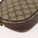 GUCCI GG Supreme Shoulder Bag PVC Beige Gold Auth BA13146-12