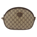 GUCCI GG Supreme Shoulder Bag PVC Beige Gold Auth BA13146-2