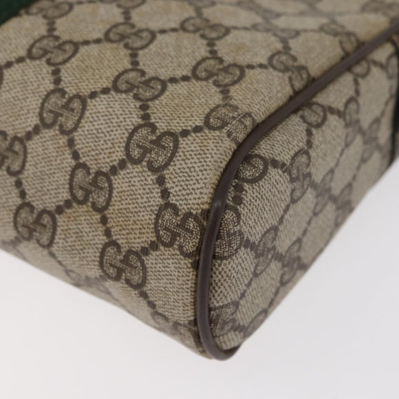 GUCCI GG Supreme Web Sherry Line Tas PVC Beige Rood 32 014 3553 Auth BA13149