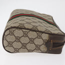 GUCCI GG Supreme Web Sherry Line Tas PVC Beige Rood 32 014 3553 Auth BA13149-4
