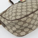 GUCCI GG Supreme Web Sherry Line Tasche PVC Beige Gold 89 02 077 Auth BA13151-15