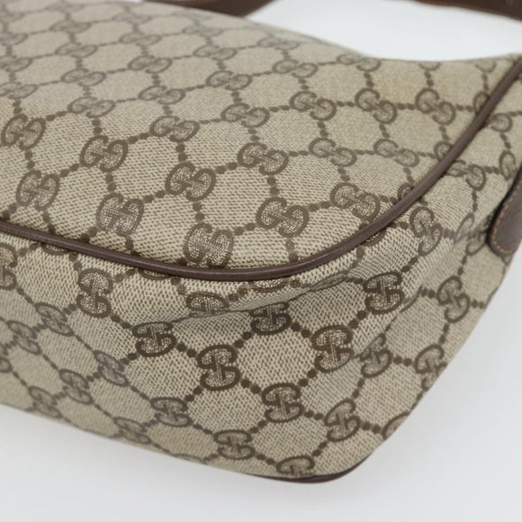 GUCCI GG Supreme Web Sherry Line Tasche PVC Beige Gold 89 02 077 Auth BA13151