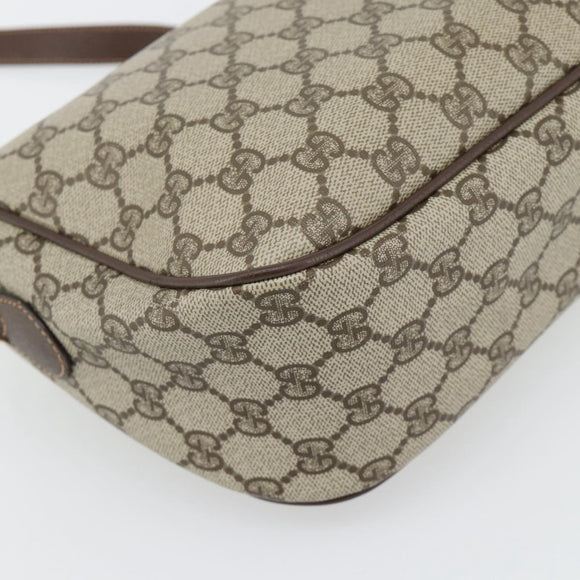 GUCCI GG Supreme Web Sherry Line Tasche PVC Beige Gold 89 02 077 Auth BA13151