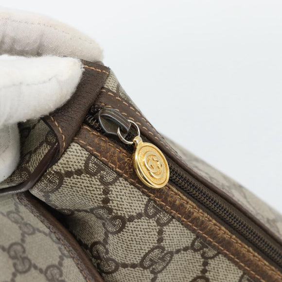 GUCCI GG Supreme Web Sherry Line Tasche PVC Beige Gold 89 02 077 Auth BA13151