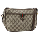 GUCCI GG Supreme Web Sherry Line Tasche PVC Beige Gold 89 02 077 Auth BA13151-1