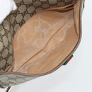 GUCCI GG Supreme Web Sherry Line Tasche PVC Beige Gold 89 02 077 Auth BA13151-11