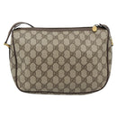 GUCCI GG Supreme Web Sherry Line Tasche PVC Beige Gold 89 02 077 Auth BA13151-2