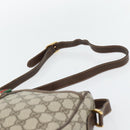 GUCCI GG Supreme Web Sherry Line Tasche PVC Beige Gold 89 02 077 Auth BA13151-8