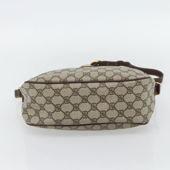 GUCCI GG Supreme Web Sherry Line Tasche PVC Beige Gold 89 02 077 Auth BA13151