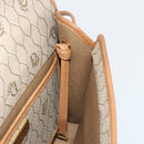 Christian Dior Honeycomb Canvas Schoudertas PVC Beige Goud Auth BA13152-19