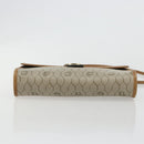 Christian Dior Honeycomb Canvas Schoudertas PVC Beige Goud Auth BA13152-5