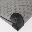 GUCCI Micro GG Supreme Shoulder Bag PVC Navy Gold Auth BA13153-15