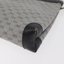 GUCCI Micro GG Supreme Shoulder Bag PVC Navy Gold Auth BA13153-16