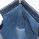 GUCCI Micro GG Supreme Shoulder Bag PVC Navy Gold Auth BA13153-19