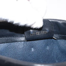GUCCI Micro GG Supreme Shoulder Bag PVC Navy Gold Auth BA13153-12