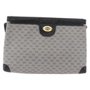 GUCCI Micro GG Supreme Shoulder Bag PVC Navy Gold Auth BA13153-13