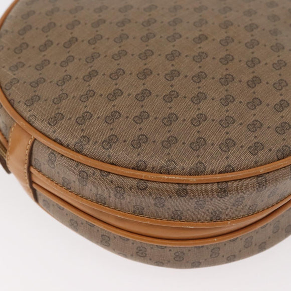 GUCCI Micro GG Supreme Umhängetasche PVC Beige Gold Auth BA13154