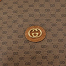 GUCCI Micro GG Supreme Umhängetasche PVC Beige Gold Auth BA13154-17