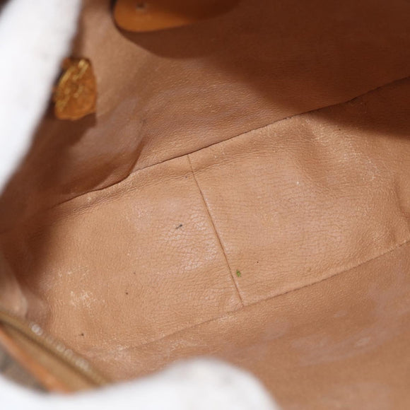 GUCCI Micro GG Supreme Umhängetasche PVC Beige Gold Auth BA13154