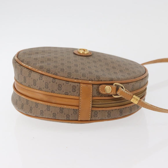 GUCCI Micro GG Supreme Umhängetasche PVC Beige Gold Auth BA13154