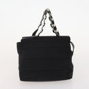 Salvatore Ferragamo Hand Bag Nylon Patent Leather 2 Set Black Auth BA13155-10