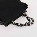 Salvatore Ferragamo Hand Bag Nylon Patent Leather 2 Set Black Auth BA13155-13
